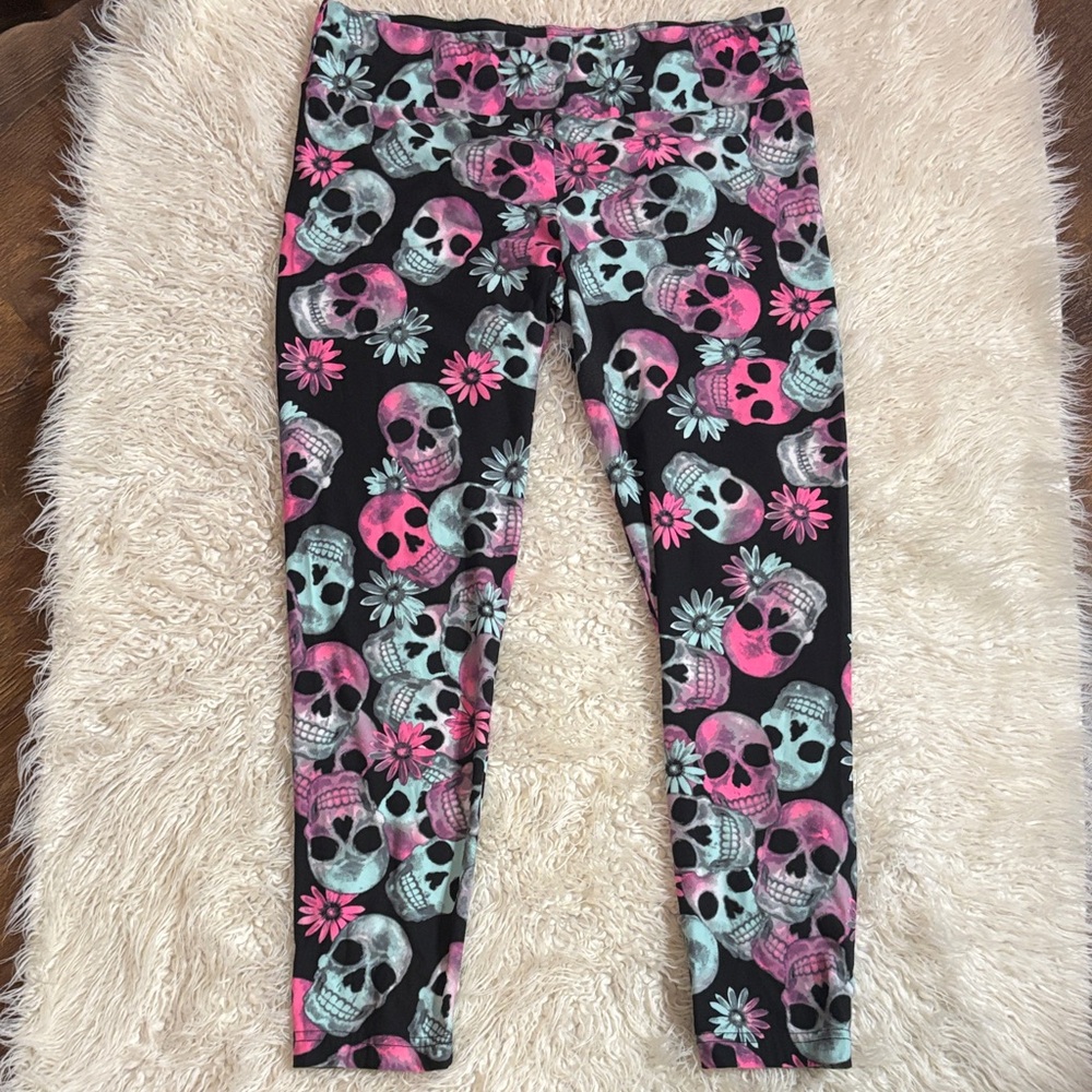 Colorful Skull Print Leggings